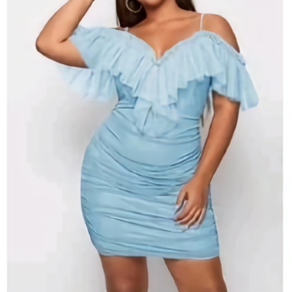 Blue Ruffle Dress